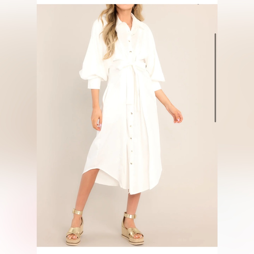 White Midi Dress from Red Dress Boutique